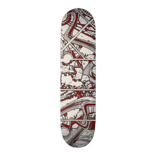 Skateboard Plate-forme abstraite de planche à roulettes d'ar