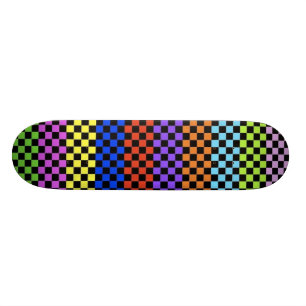 Skateboard Plate-forme Checkered colorée