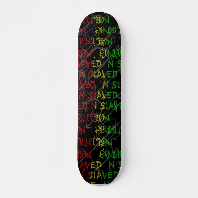 Skateboard plate-forme de graffiti de couleur de rasta (Devant)
