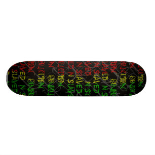 Skateboard plate-forme de graffiti de couleur de rasta