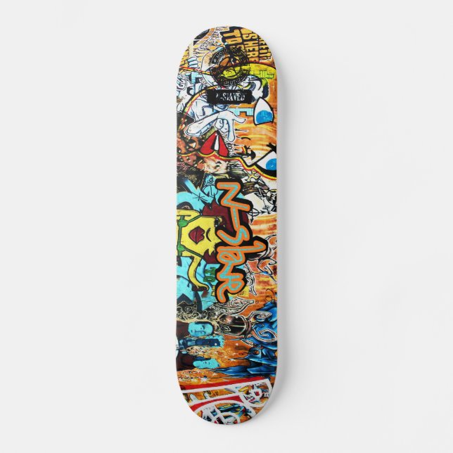 Skateboard plate-forme de graffiti de rue de n-s1ave (Recto)