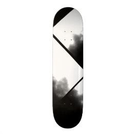 Skateboard Plate-forme noire et blanche de regard d'encre