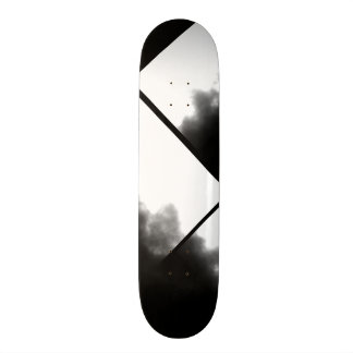 Skateboard Plate-forme noire et blanche de regard d'encre
