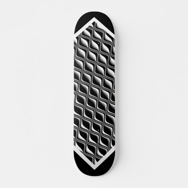 Skateboard Plate-forme personnalisable w2 d'illusion de noir (Devant)