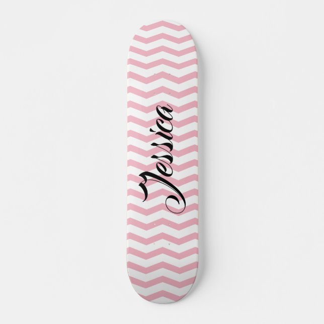 Skateboard Plate-forme rose girly faite sur commande de (Devant)