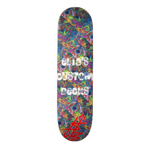 Skateboard plate-forme rouge de Sb/blanche trippy de logo
