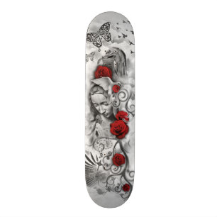 Skateboard Plate-forme tombée d'imaginaire d'ange