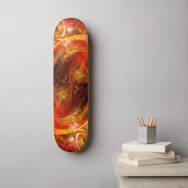 Skateboard Plateau d'art Abstrait Firestorm (Art mural)