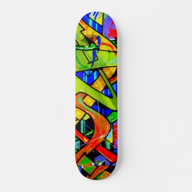 Skateboard Plateau de graffiti coloré (Devant)