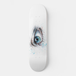 Skateboard Pleurer l'oeil bleu (tristesse, sympathie et dépre