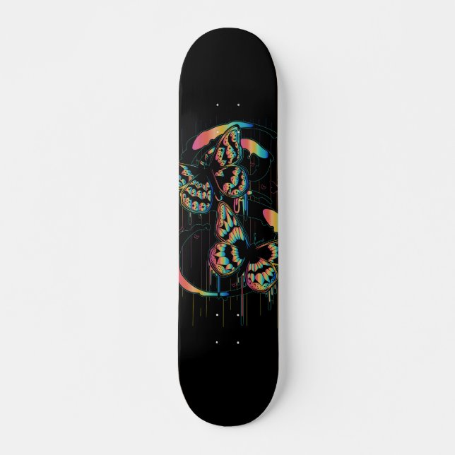 Skateboard Pluie papillon (Devant)