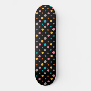 Skateboard Points d'aquarelle multicolore 2