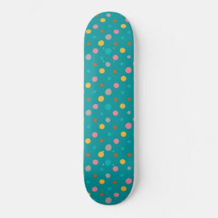 Skateboard Points d'aquarelle multicolore 6