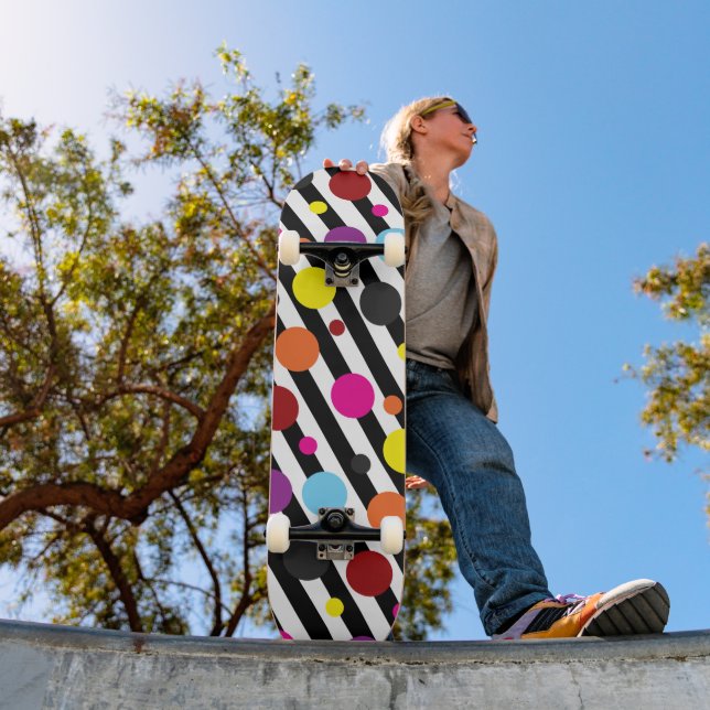 Skateboard Points et Rayures (Extérieur 1)
