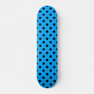 Skateboard Pois bleu et noir