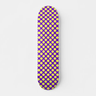 Skateboard Pois jaunes avec Arrière - plan pourpre STaylor
