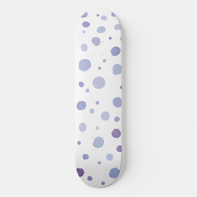 Skateboard pois peint à la main (Recto)
