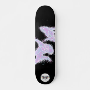 Skateboard Poisson couple mer vie animal peinture
