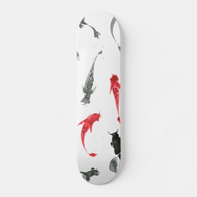 Skateboard Poissons japonais (Recto)