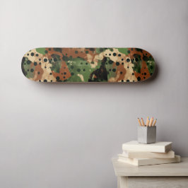 Skateboard Polcamo Brown Polka Dot et Camouflage hybride