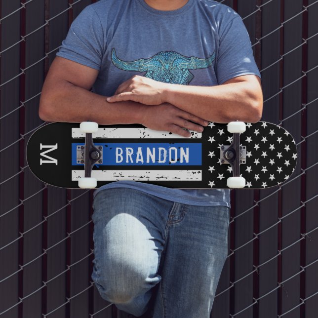 Skateboard Police Personnalisée Application De La Loi Mince L (Extérieur 3)