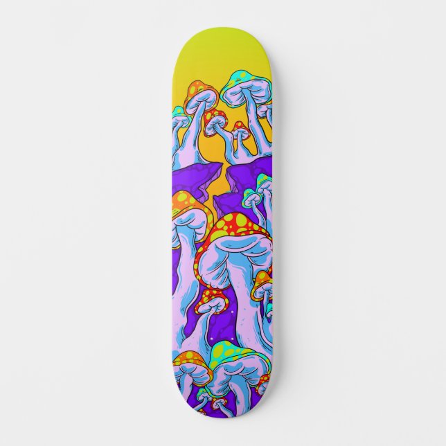 Skateboard Polymorph Psychedelic Champhroom Mountain Skateboa (Recto)