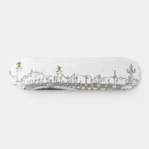 Skateboard Pont Alexandre III sur la Seine - Paris France