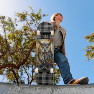 Skateboard Pont de Patinage OWL ART