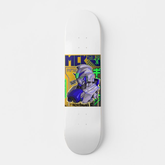 Skateboard pont de skate inspiré de gundam (Devant)