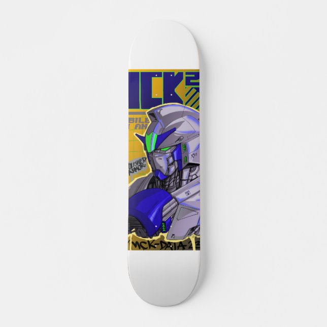 Skateboard pont de skate inspiré de gundam (Devant)