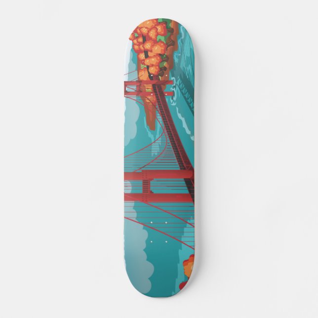 Skateboard Pont du Golden Gate de San Francisco (Recto)