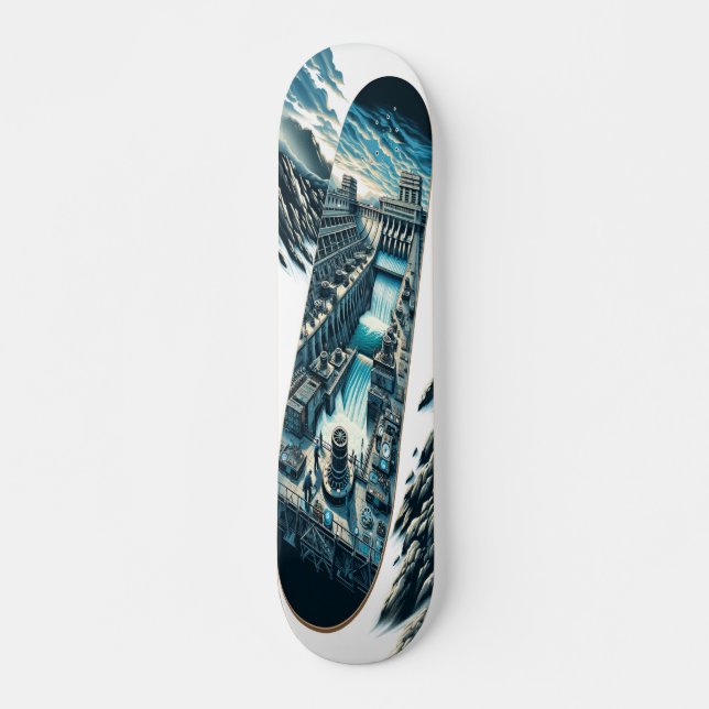 Skateboard "Pont hydroélectrique de Dieselpunk" (Devant)