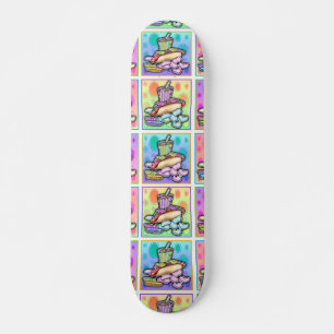 Skateboard - Pop Art Hot Dog avec chips et un Drag