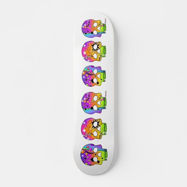 Skateboard - POP ART SKULLS (Devant)