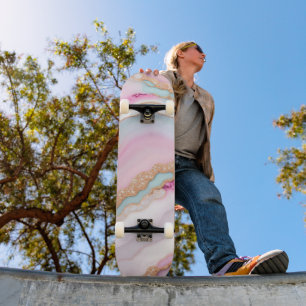 Skateboard Porte rose clair Marbre Collection tendance