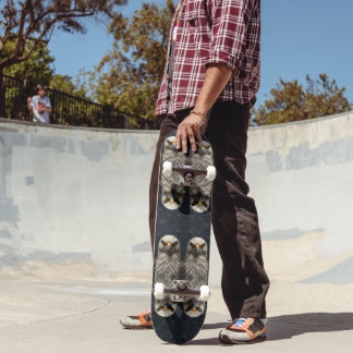 Skateboard Portrait d'oiseaux feuillés
