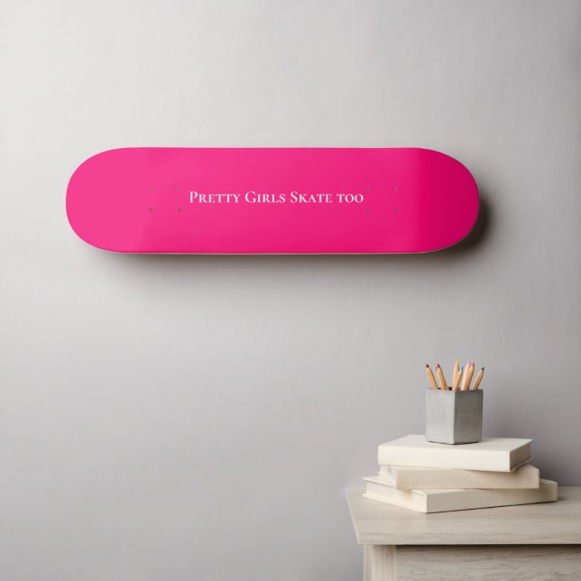 Skateboard Positive Jolies filles Patiner aussi (Art mural (Horz))