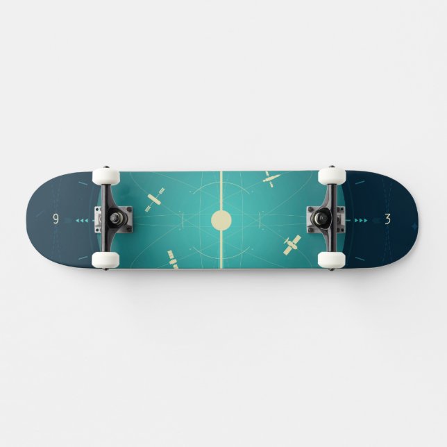 Skateboard Poster de l'horloge atomique Deep Space, version b (Horz)