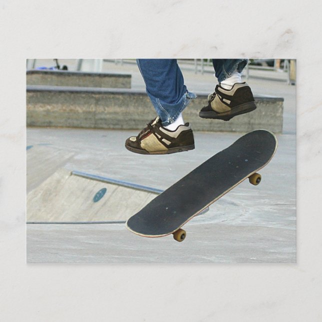 Skateboard Postkarte (Vorderseite)