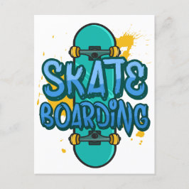 Skateboard Postkarte