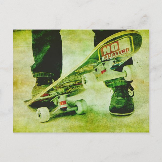 Skateboard Postkarte (Vorderseite)