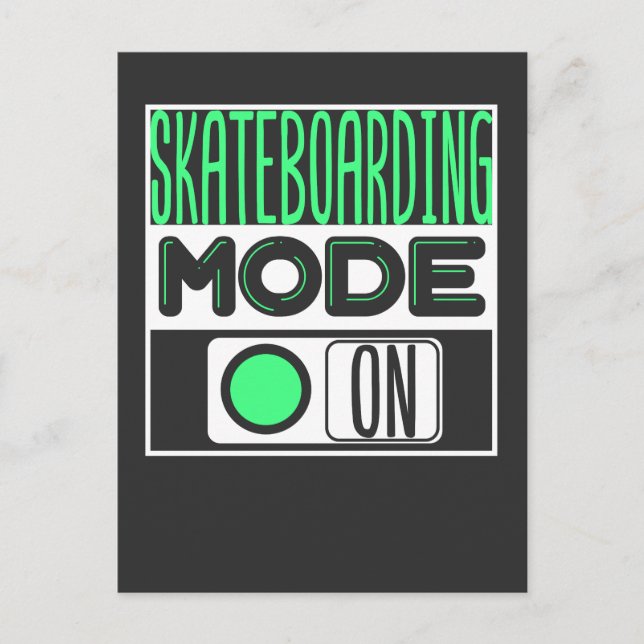 Skateboard Postkarte (Vorderseite)