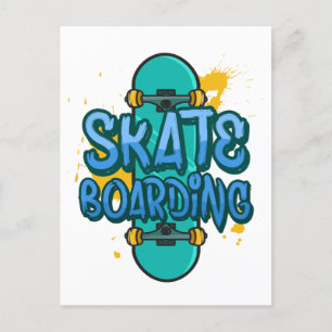 Skateboard Postkarte