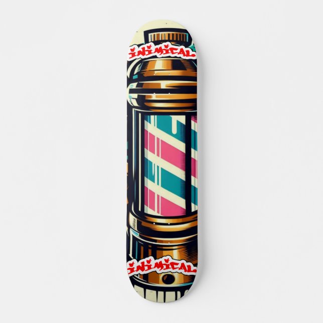 Skateboard Poteau en barbre (Devant)