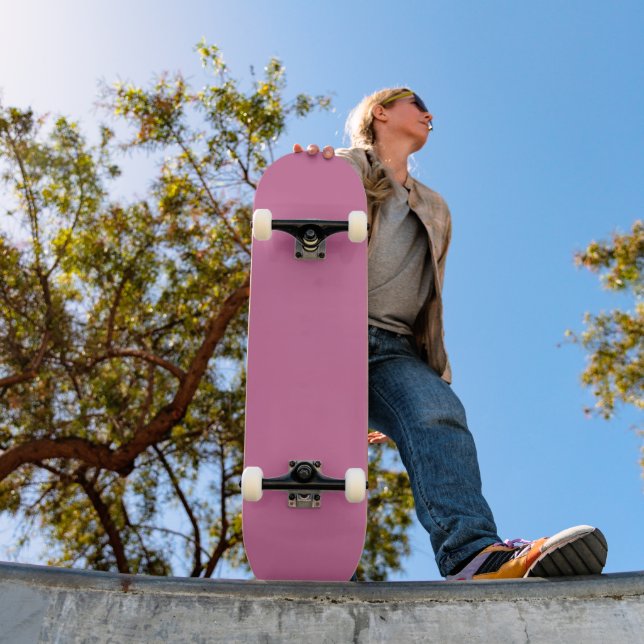 Skateboard poupée maison rose clair, rose uni (Extérieur 1)