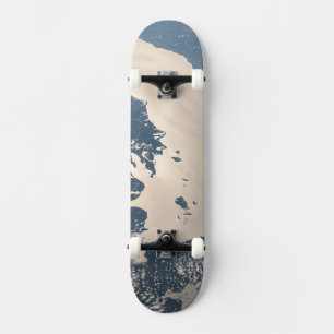 Skateboard Poutres Sunglint Au Bord Du Lac Michigan