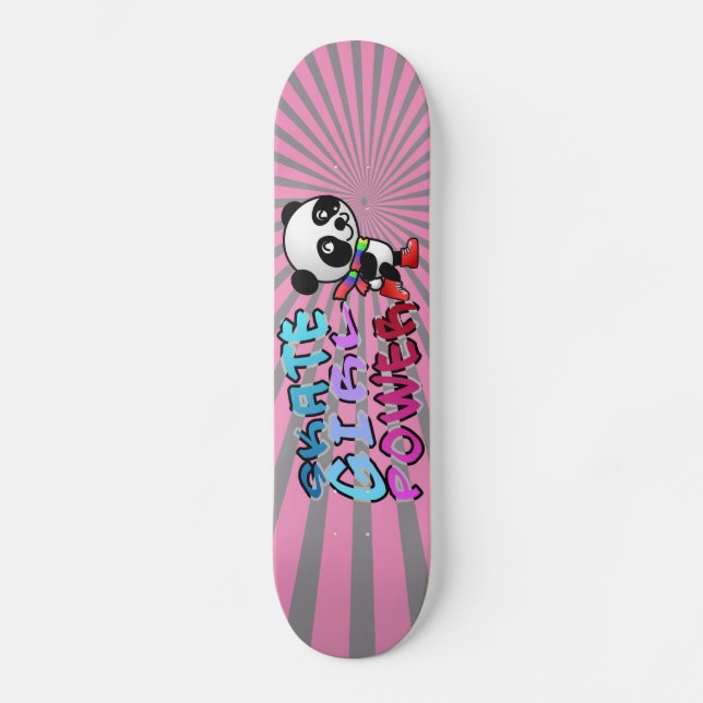 skateboard power girl drôle ours en peluche (Recto)
