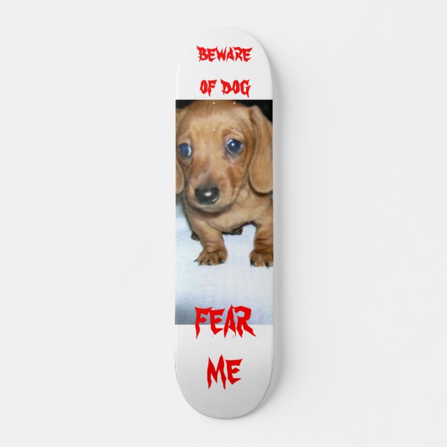 Skateboard prenez garde du chien (Devant)