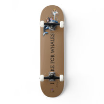 Skateboard Prince Patches "Ich bremse für Wale!"