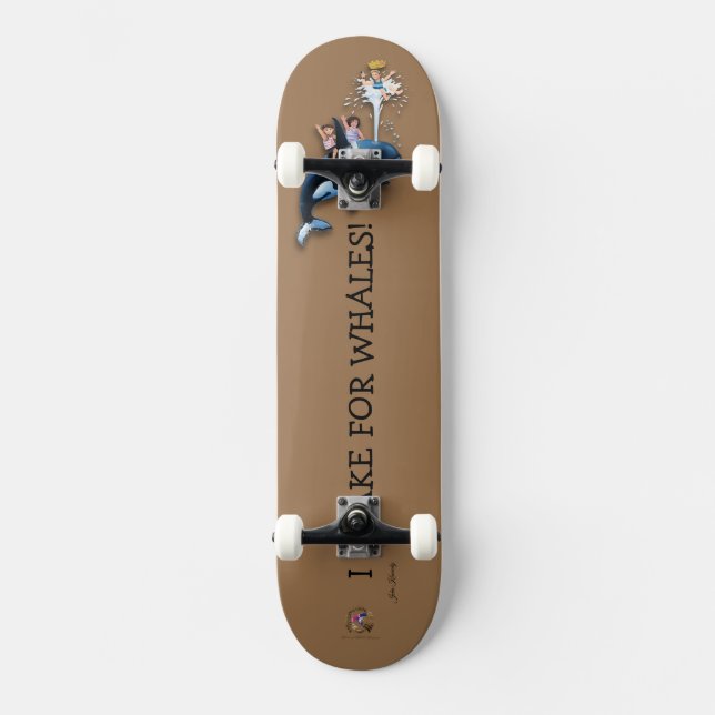 Skateboard Prince Patches "Ich bremse für Wale!" (Vorderseite)